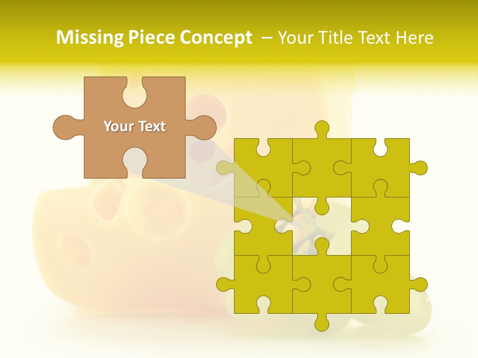 White Slice Appetizer PowerPoint Template