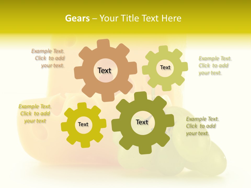 White Slice Appetizer PowerPoint Template
