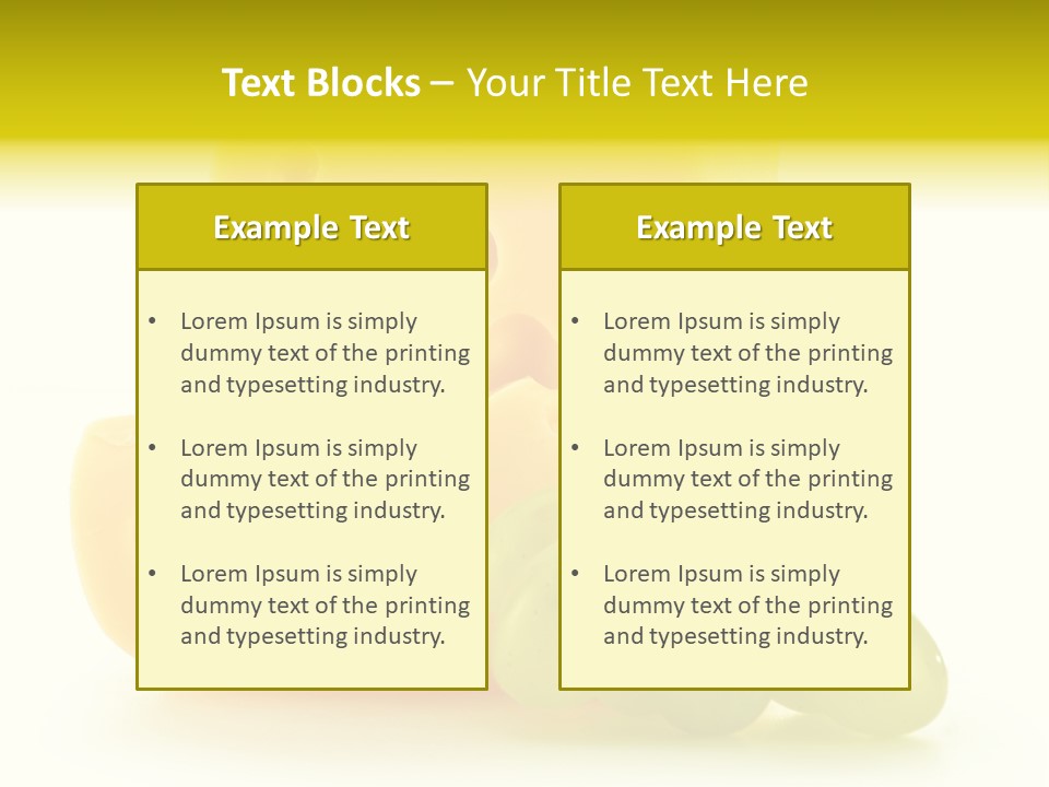 White Slice Appetizer PowerPoint Template