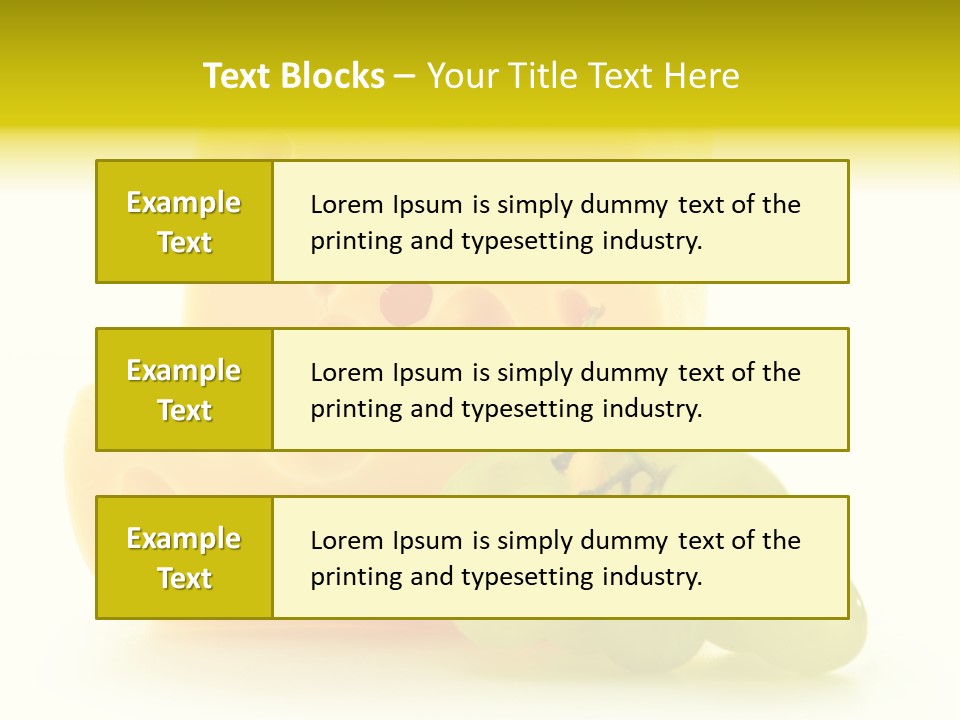White Slice Appetizer PowerPoint Template