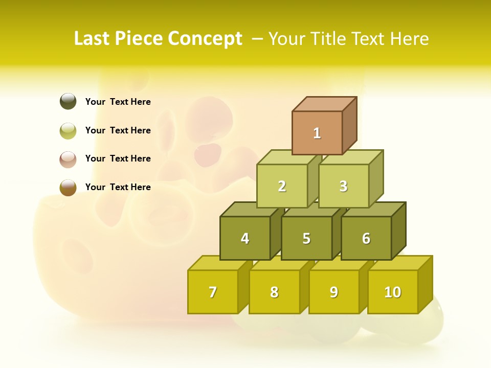 White Slice Appetizer PowerPoint Template