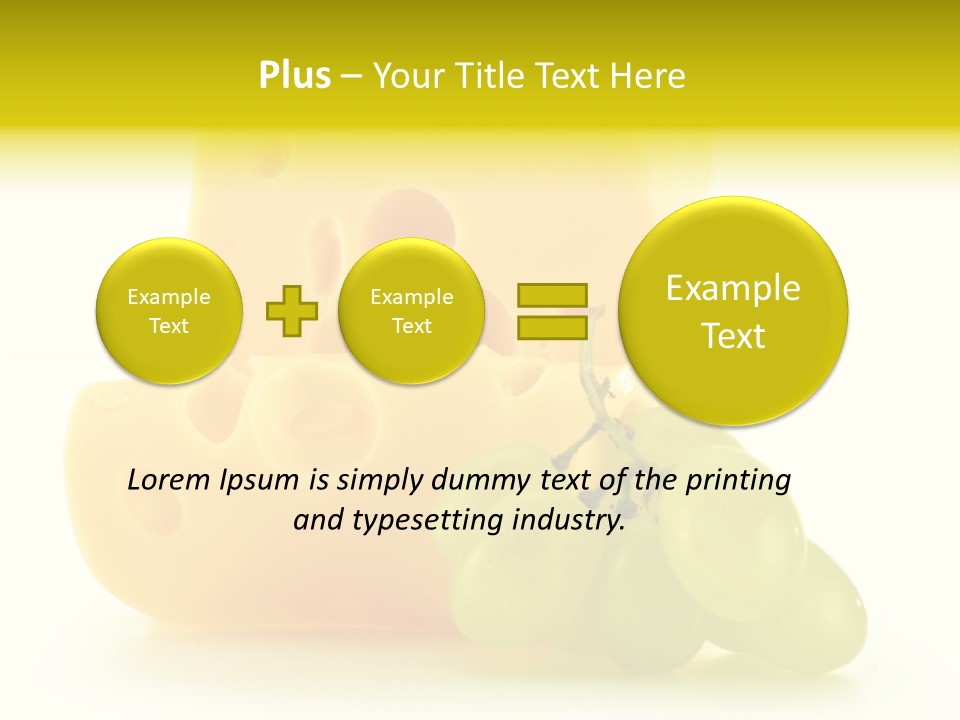 White Slice Appetizer PowerPoint Template