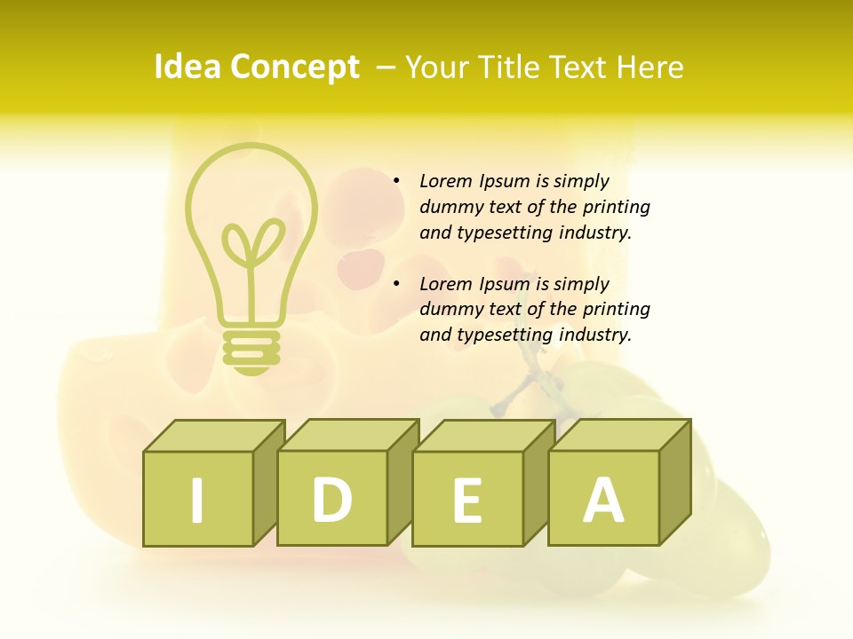 White Slice Appetizer PowerPoint Template