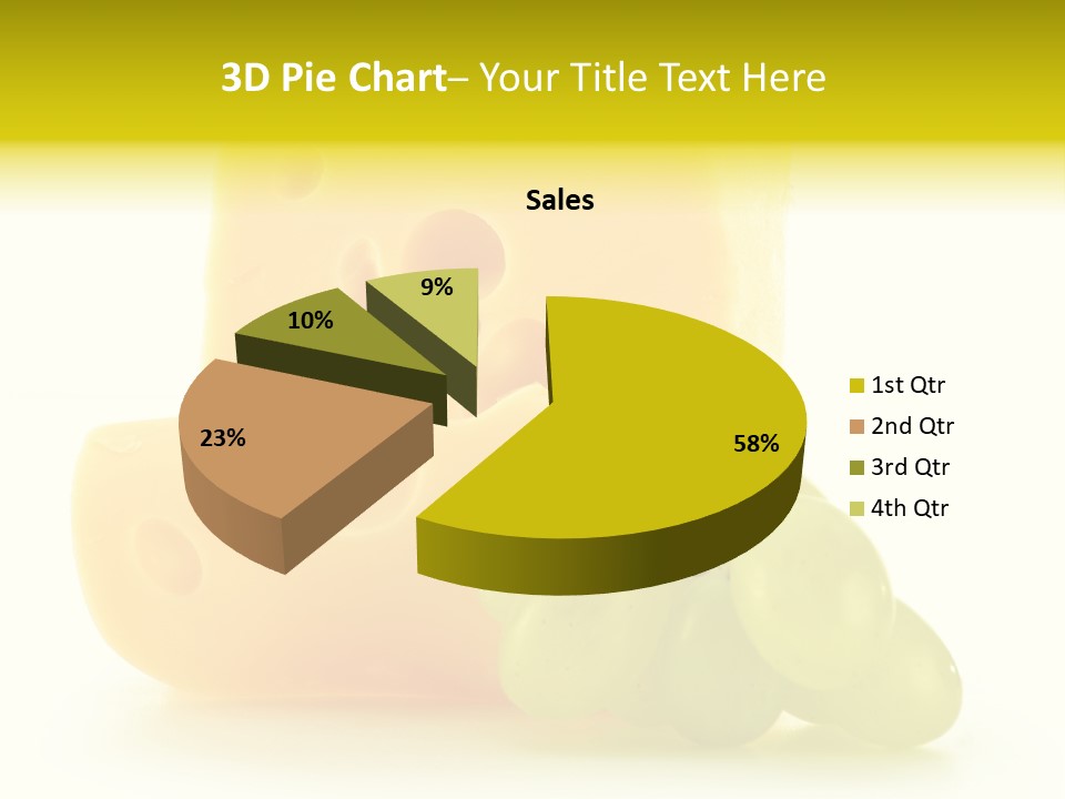 White Slice Appetizer PowerPoint Template