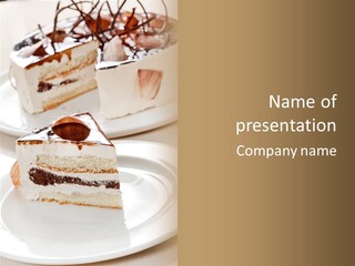 Creamy Pastry Restaurant PowerPoint Template