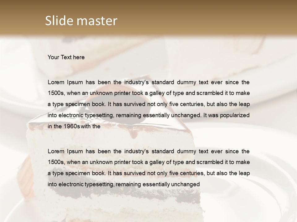 Creamy Pastry Restaurant PowerPoint Template