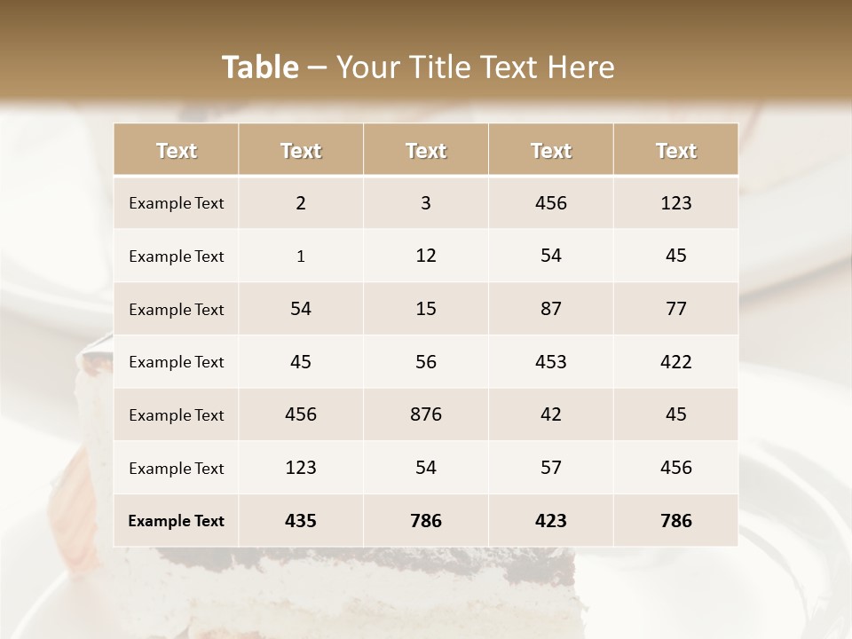 Creamy Pastry Restaurant PowerPoint Template