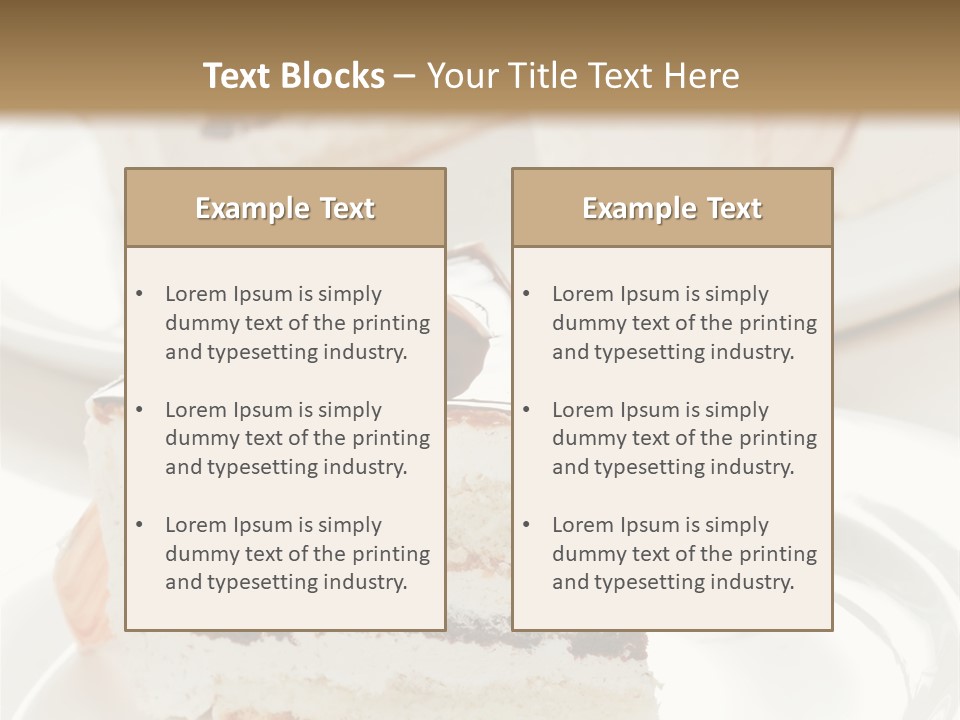 Creamy Pastry Restaurant PowerPoint Template