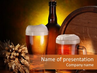 Beverage Cellar Lager PowerPoint Template