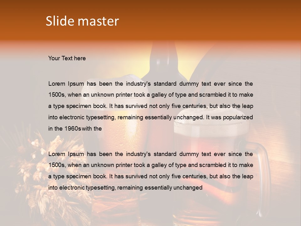 Beverage Cellar Lager PowerPoint Template