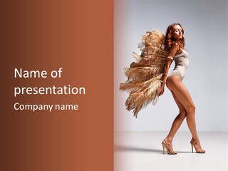 Dancer Voluptous Posing PowerPoint Template