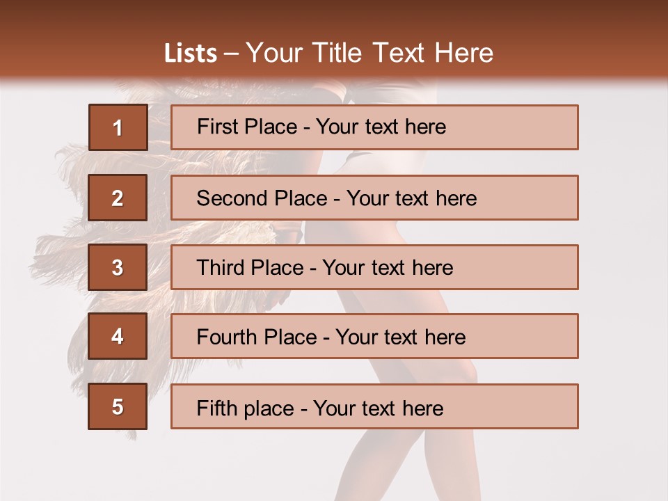 Dancer Voluptous Posing PowerPoint Template