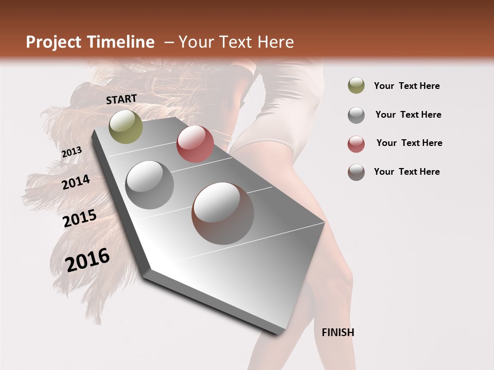 Dancer Voluptous Posing PowerPoint Template