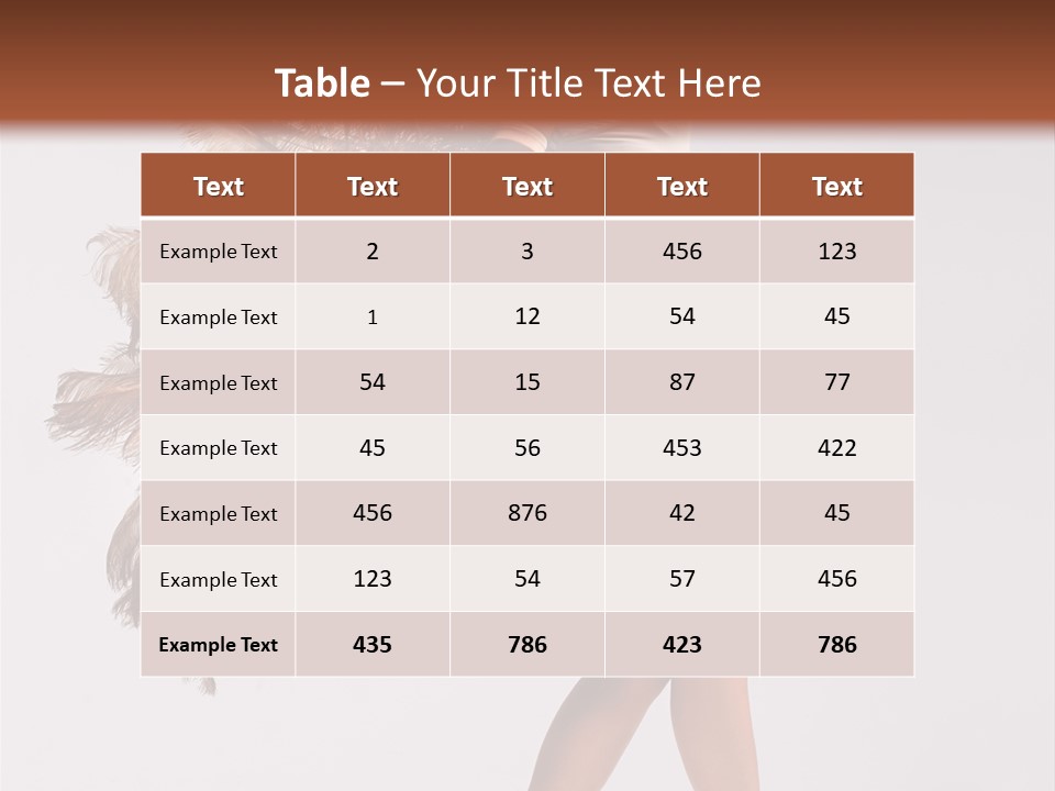 Dancer Voluptous Posing PowerPoint Template