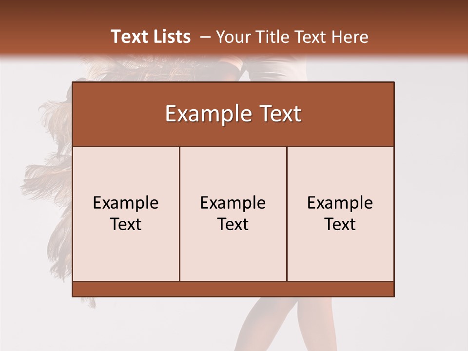 Dancer Voluptous Posing PowerPoint Template