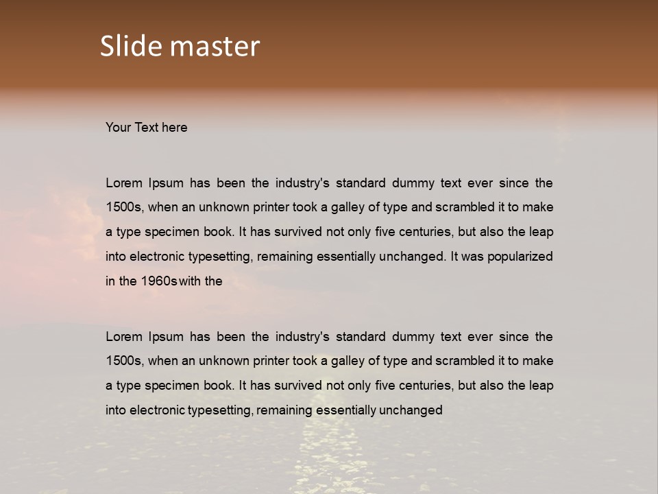 Distant Cloudy Outdoors PowerPoint Template