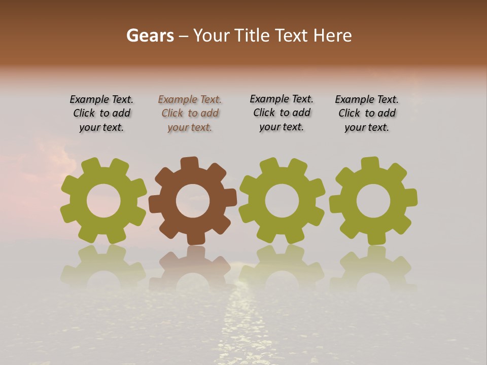 Distant Cloudy Outdoors PowerPoint Template