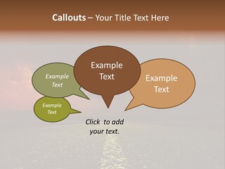 Distant Cloudy Outdoors PowerPoint Template