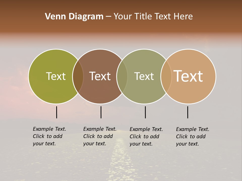 Distant Cloudy Outdoors PowerPoint Template