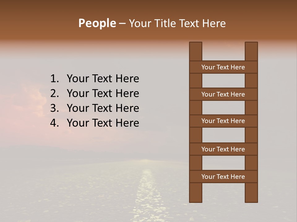 Distant Cloudy Outdoors PowerPoint Template