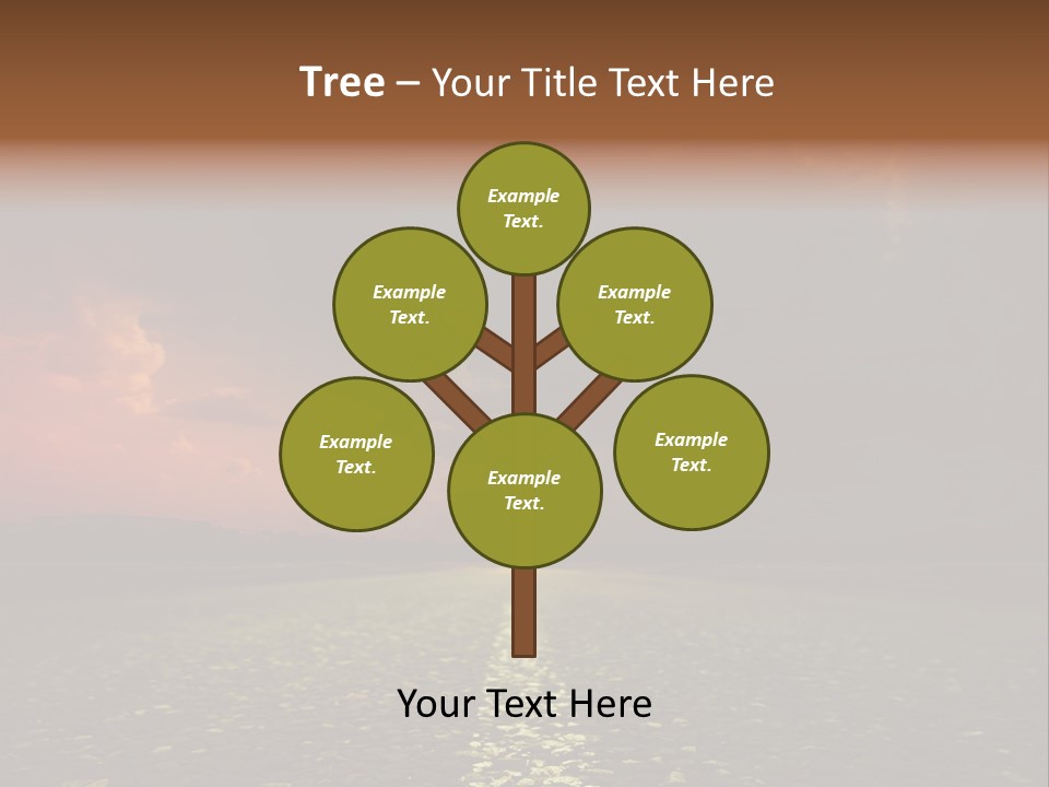 Distant Cloudy Outdoors PowerPoint Template