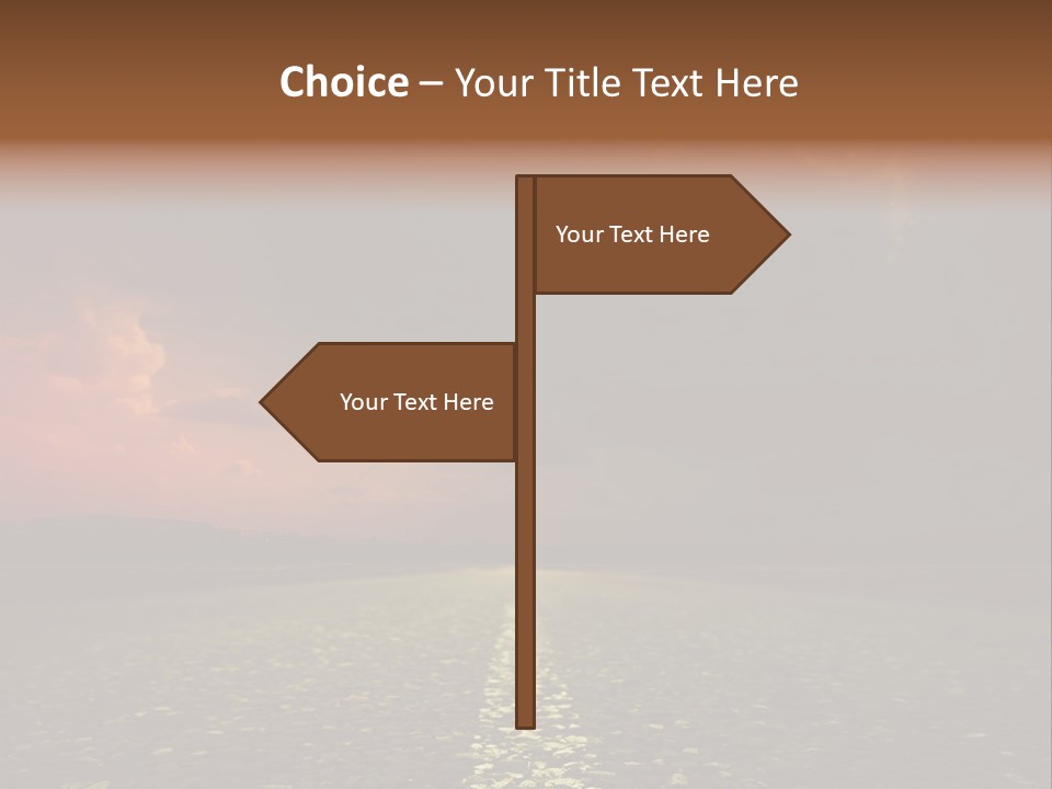 Distant Cloudy Outdoors PowerPoint Template