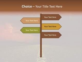 Distant Cloudy Outdoors PowerPoint Template