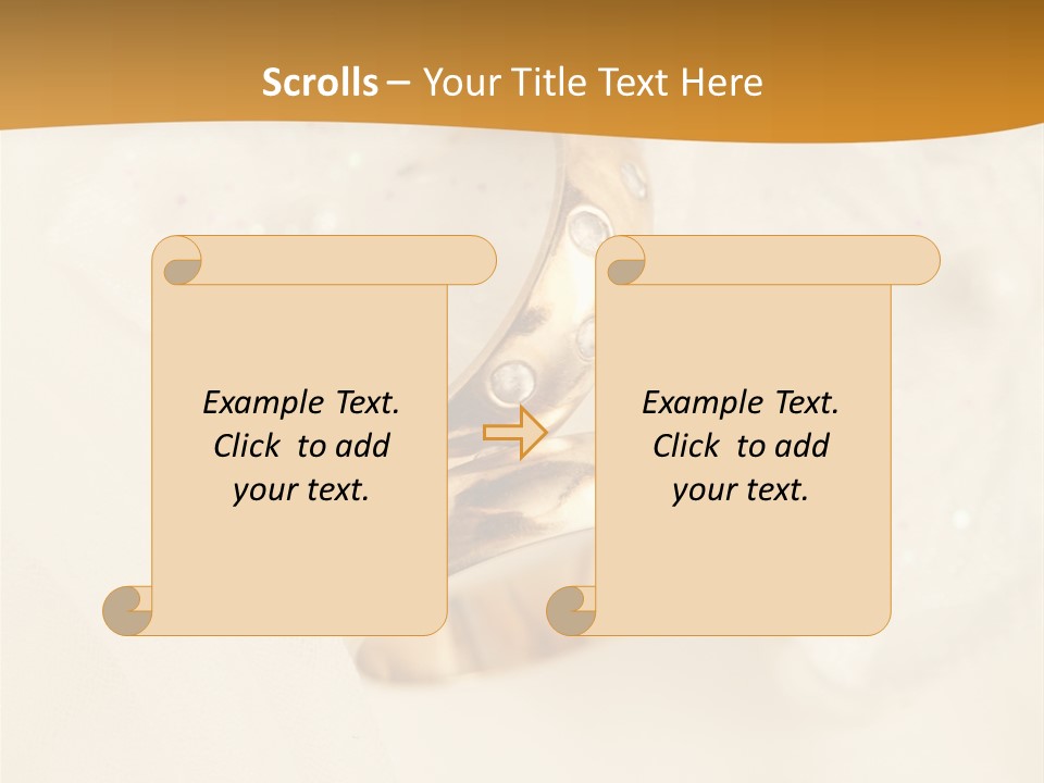 Two White Closeup PowerPoint Template