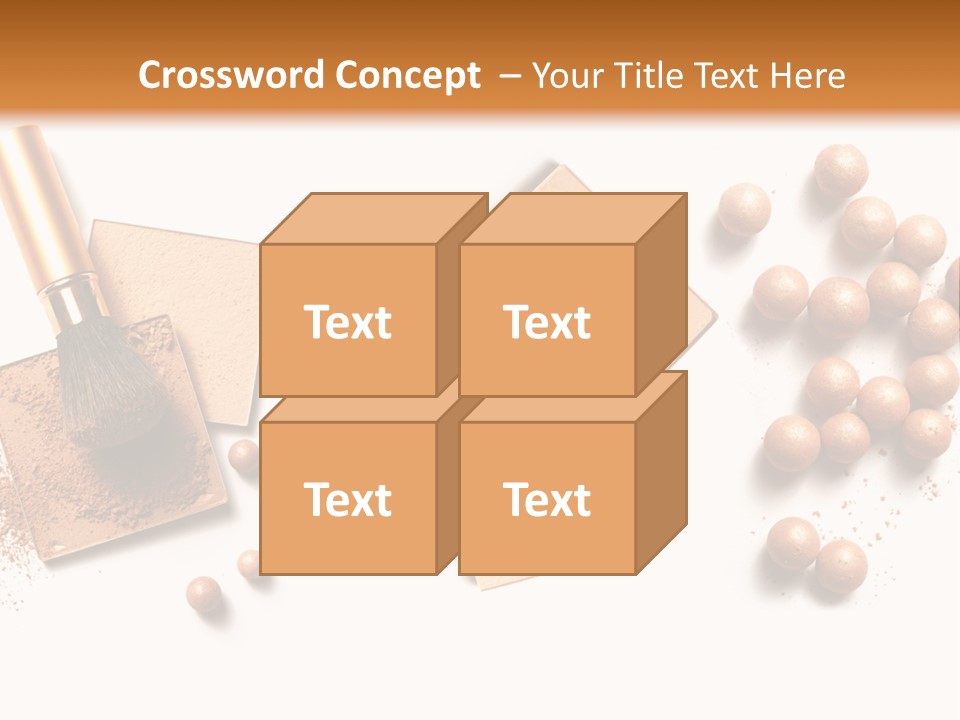 Cosmetic Brush Balls PowerPoint Template