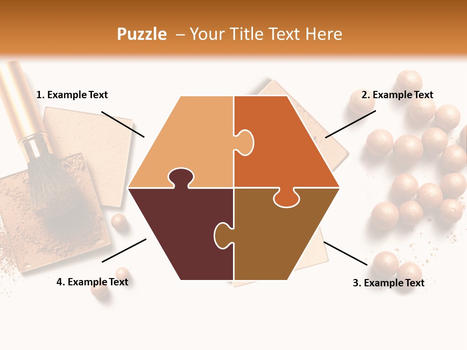 Cosmetic Brush Balls PowerPoint Template