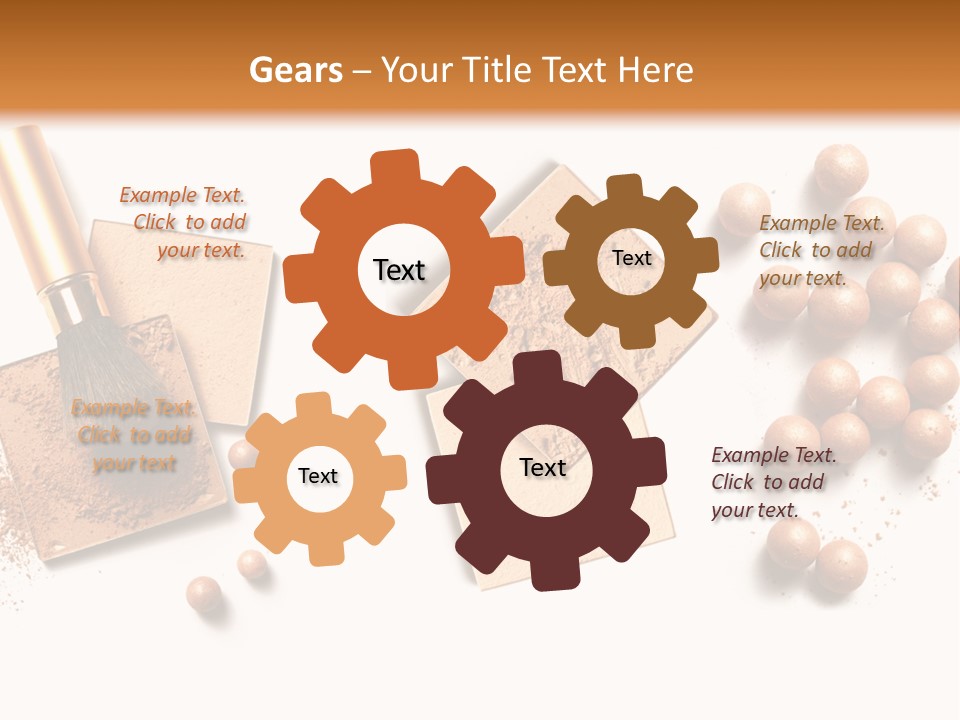 Cosmetic Brush Balls PowerPoint Template