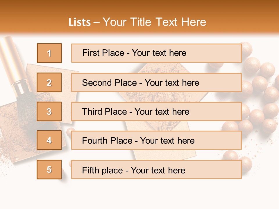 Cosmetic Brush Balls PowerPoint Template