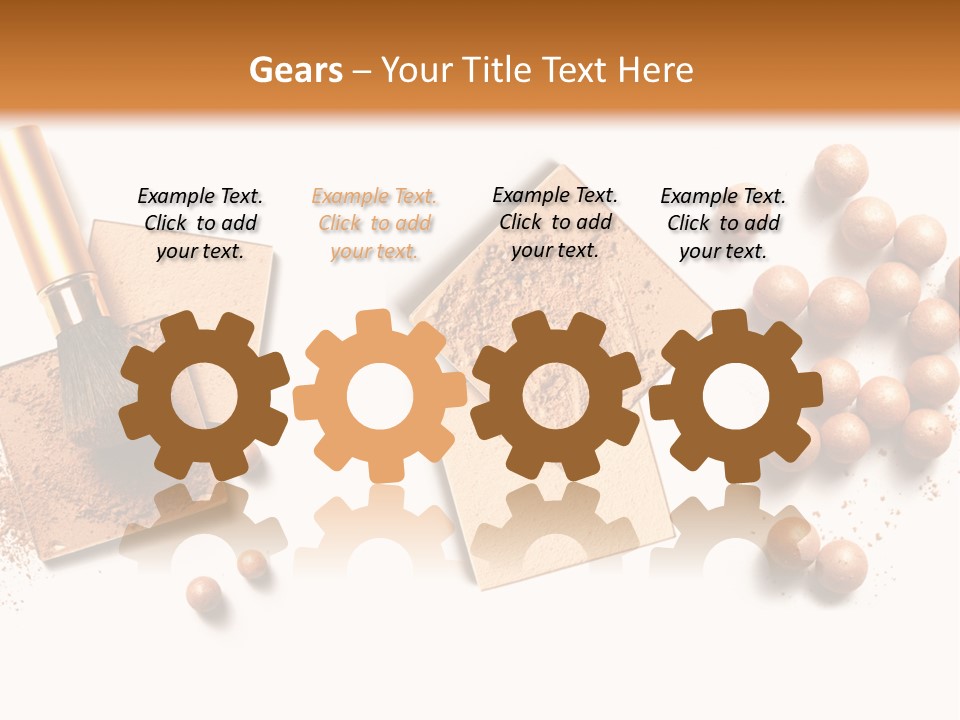 Cosmetic Brush Balls PowerPoint Template