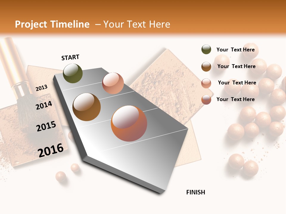 Cosmetic Brush Balls PowerPoint Template