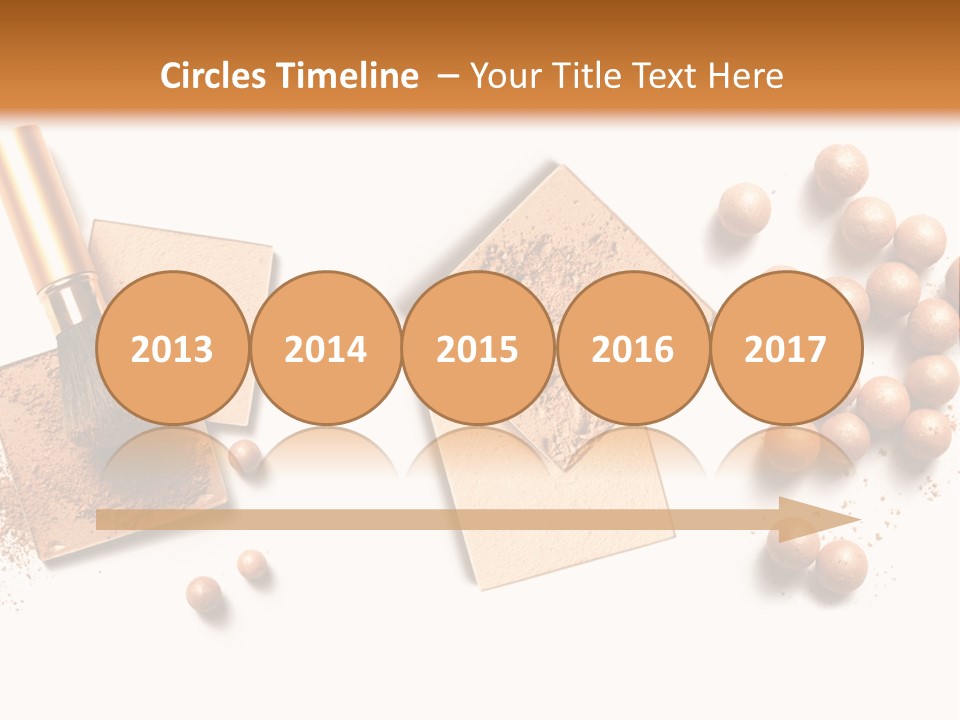 Cosmetic Brush Balls PowerPoint Template