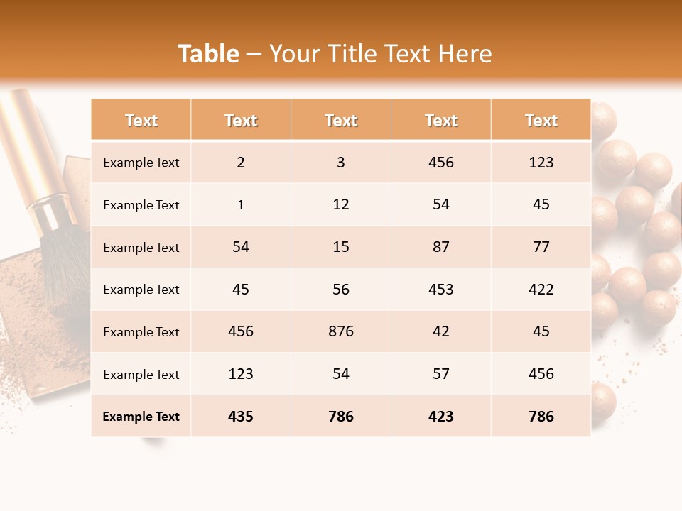 Cosmetic Brush Balls PowerPoint Template