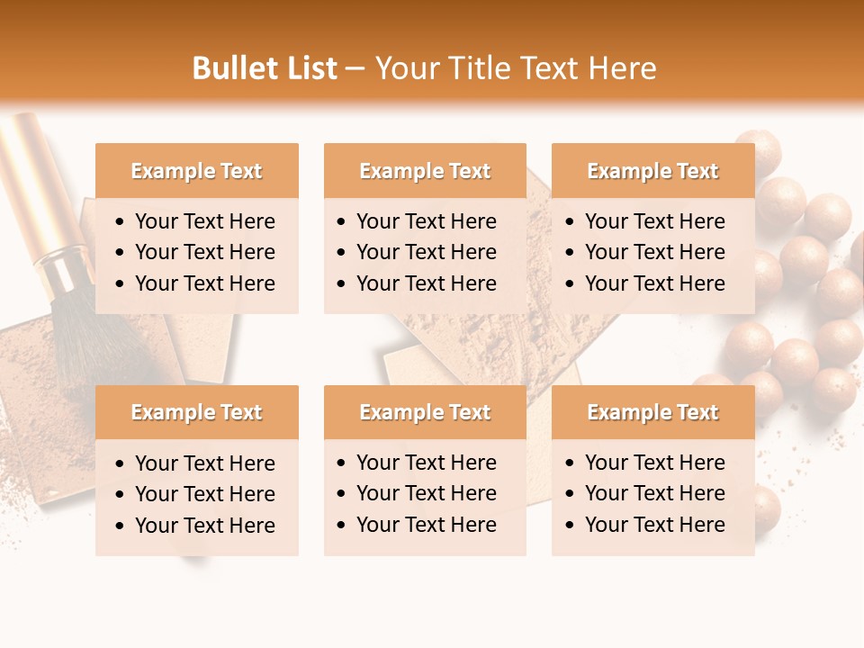 Cosmetic Brush Balls PowerPoint Template