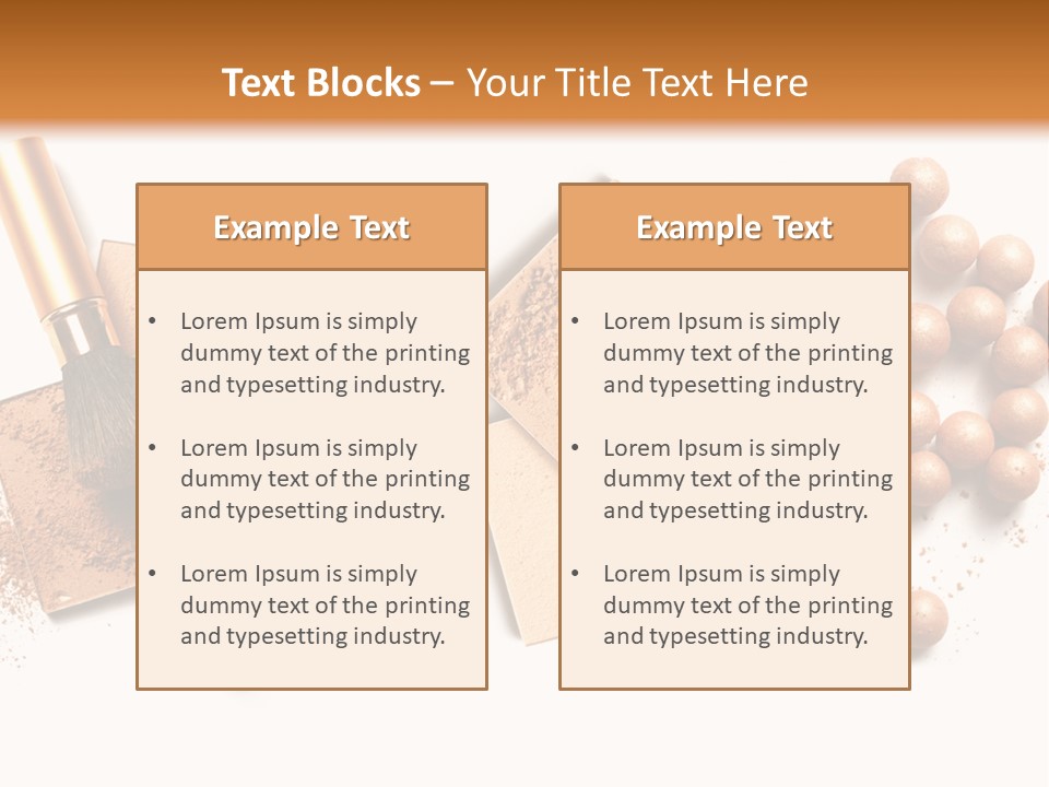 Cosmetic Brush Balls PowerPoint Template
