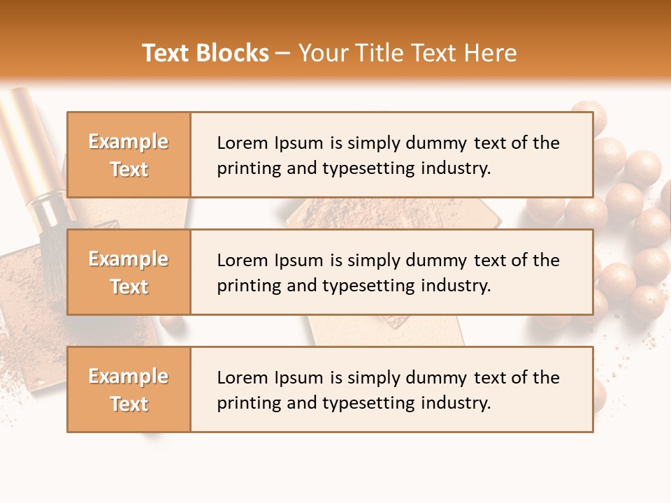 Cosmetic Brush Balls PowerPoint Template