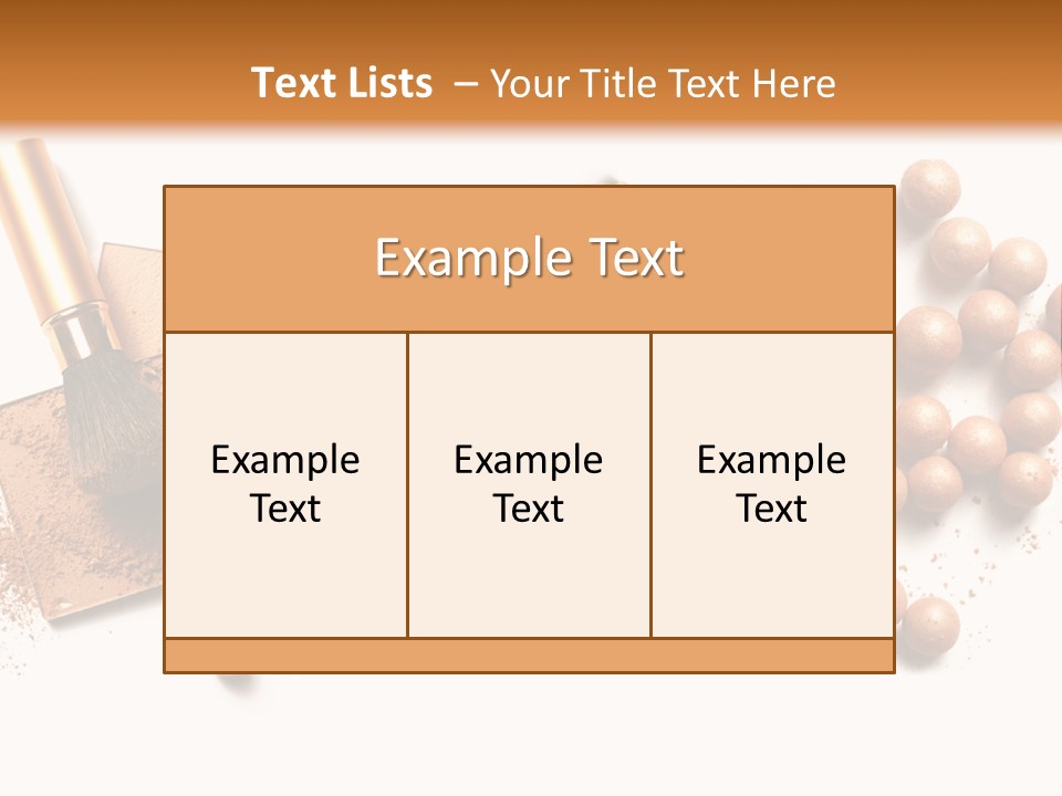 Cosmetic Brush Balls PowerPoint Template