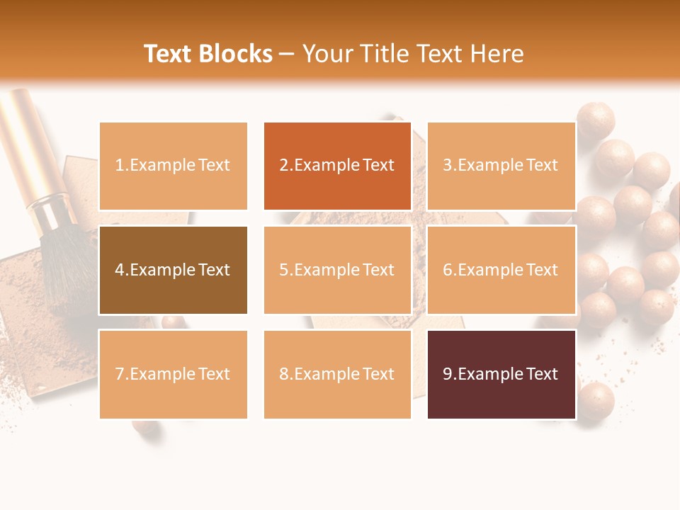 Cosmetic Brush Balls PowerPoint Template