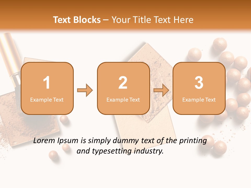 Cosmetic Brush Balls PowerPoint Template