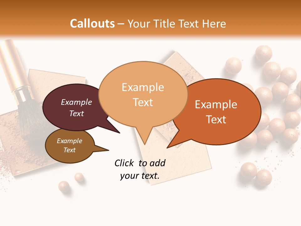 Cosmetic Brush Balls PowerPoint Template