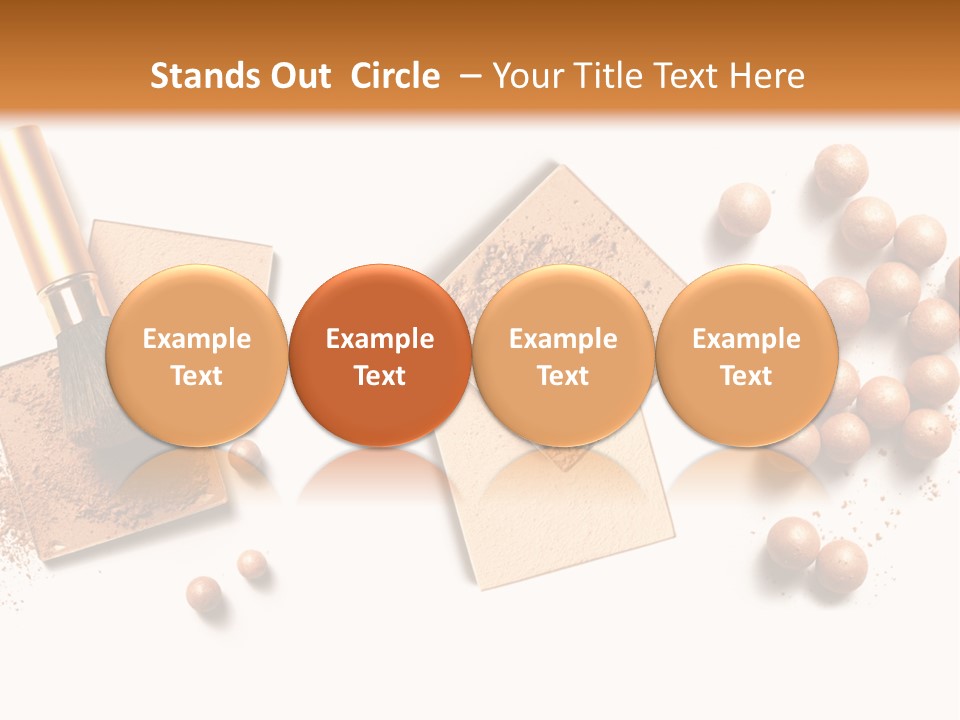 Cosmetic Brush Balls PowerPoint Template