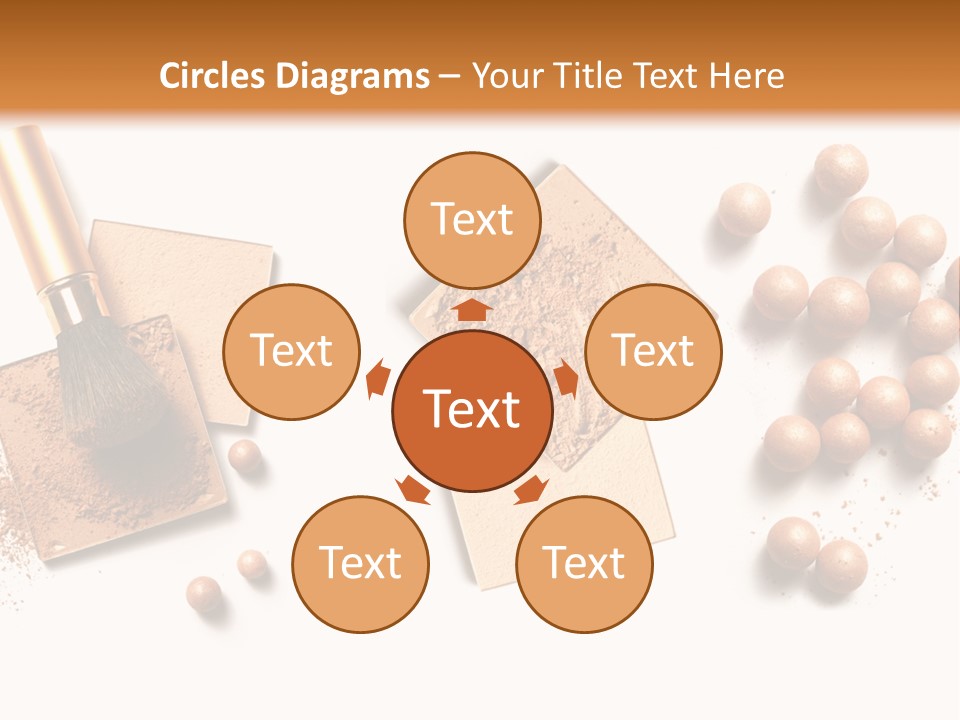 Cosmetic Brush Balls PowerPoint Template