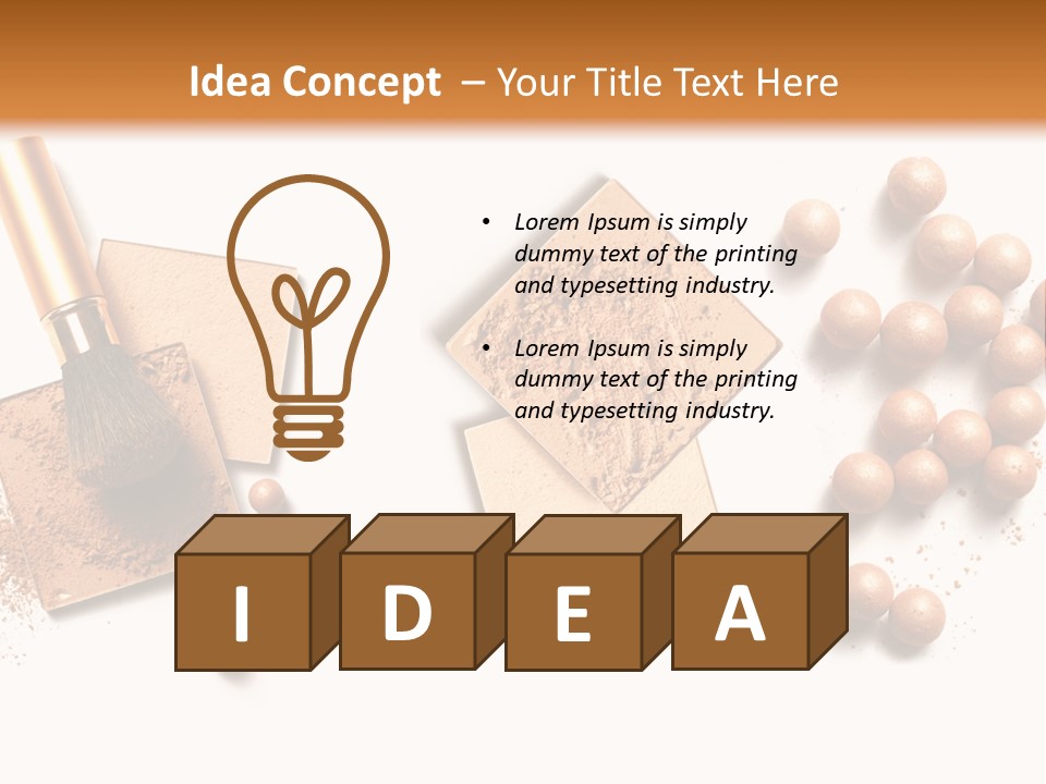 Cosmetic Brush Balls PowerPoint Template