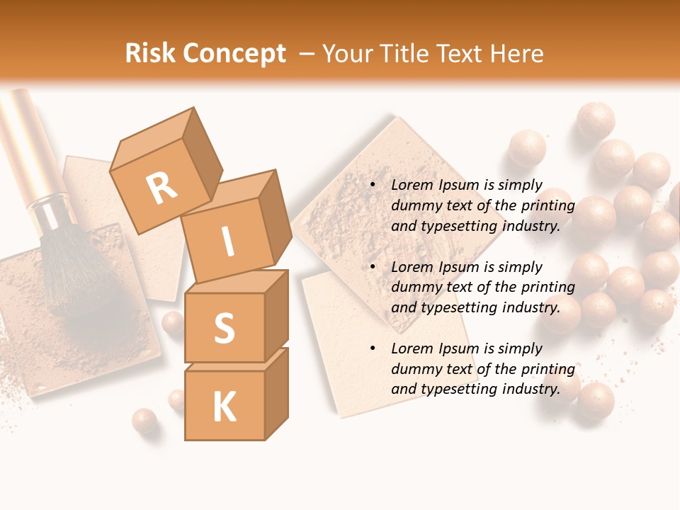 Cosmetic Brush Balls PowerPoint Template