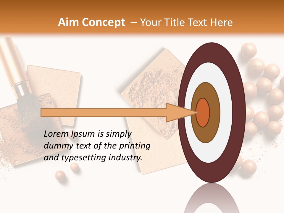 Cosmetic Brush Balls PowerPoint Template