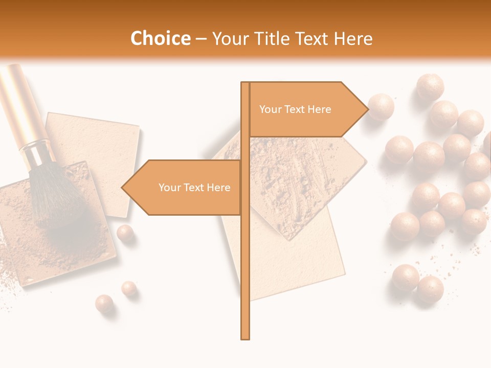 Cosmetic Brush Balls PowerPoint Template