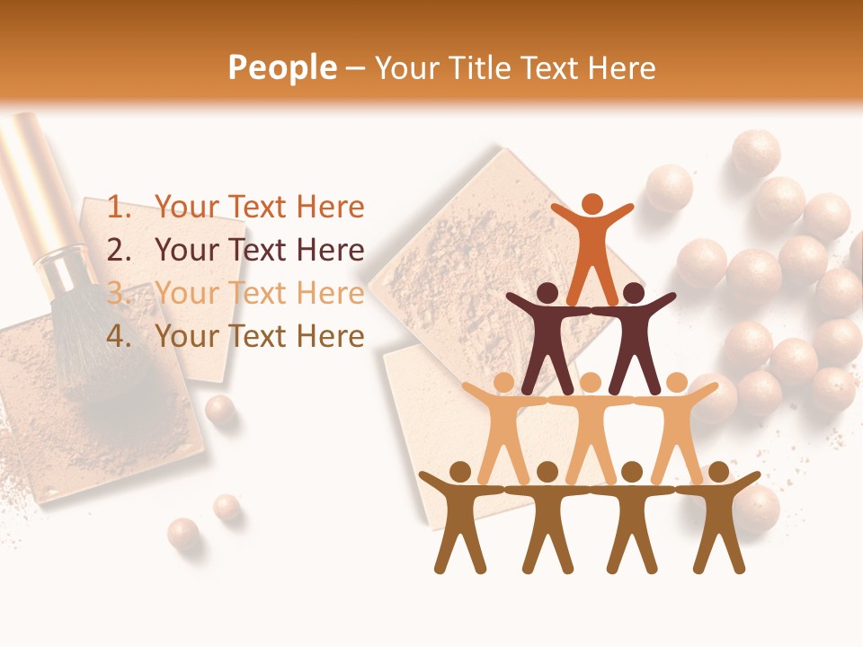 Cosmetic Brush Balls PowerPoint Template